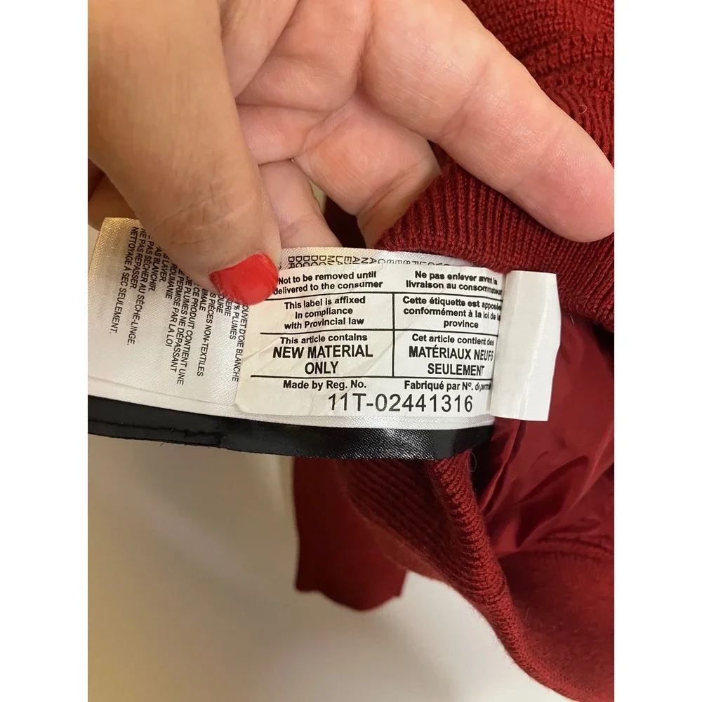 Canada Goose HyBridge Knit Hoody Mens Medium Red Hybrid Down merino wool Jacket